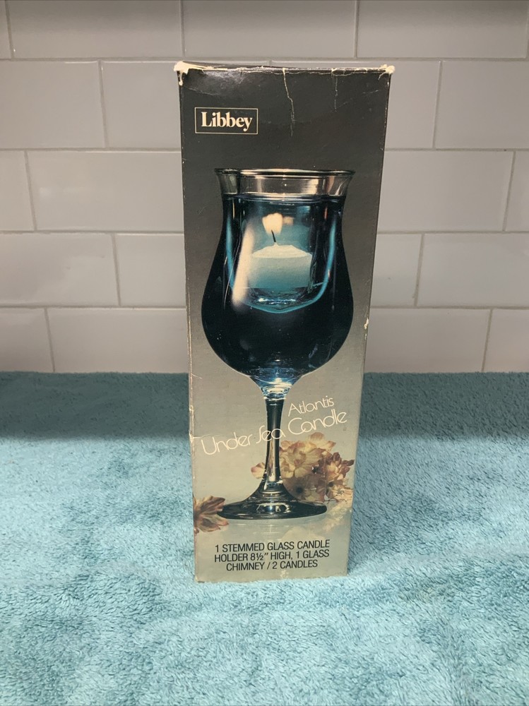 Libbey Atlantis Under Sea Candle