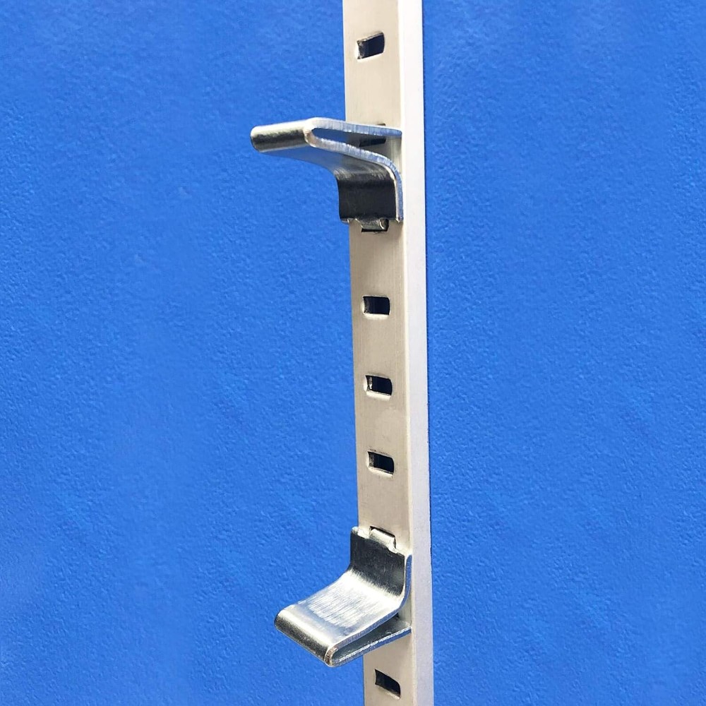 14-Piece Adjustable Steel Pilaster Shelf Support Clips – Heavy Duty Solution