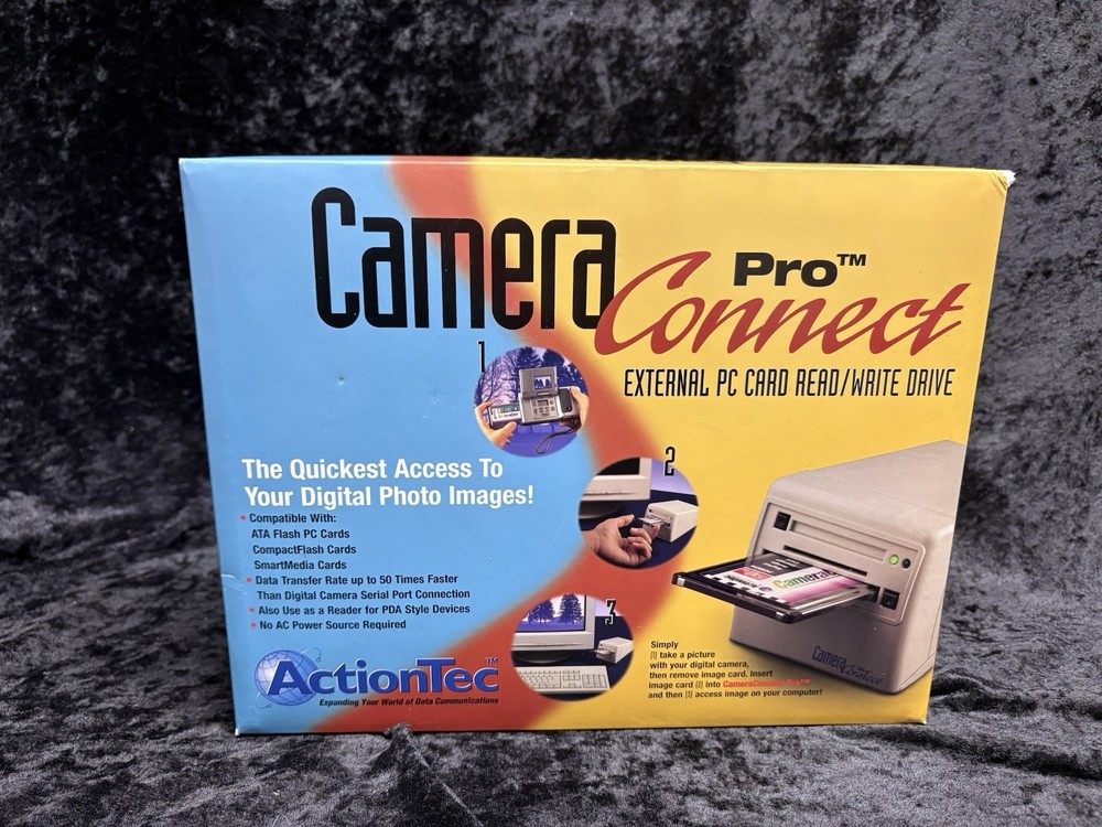 ActionTec CameraConnect Pro External PC Card Read and Write Drive