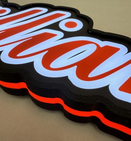 Williams Script and Winged W Pinball Pin-Sign Extra Large