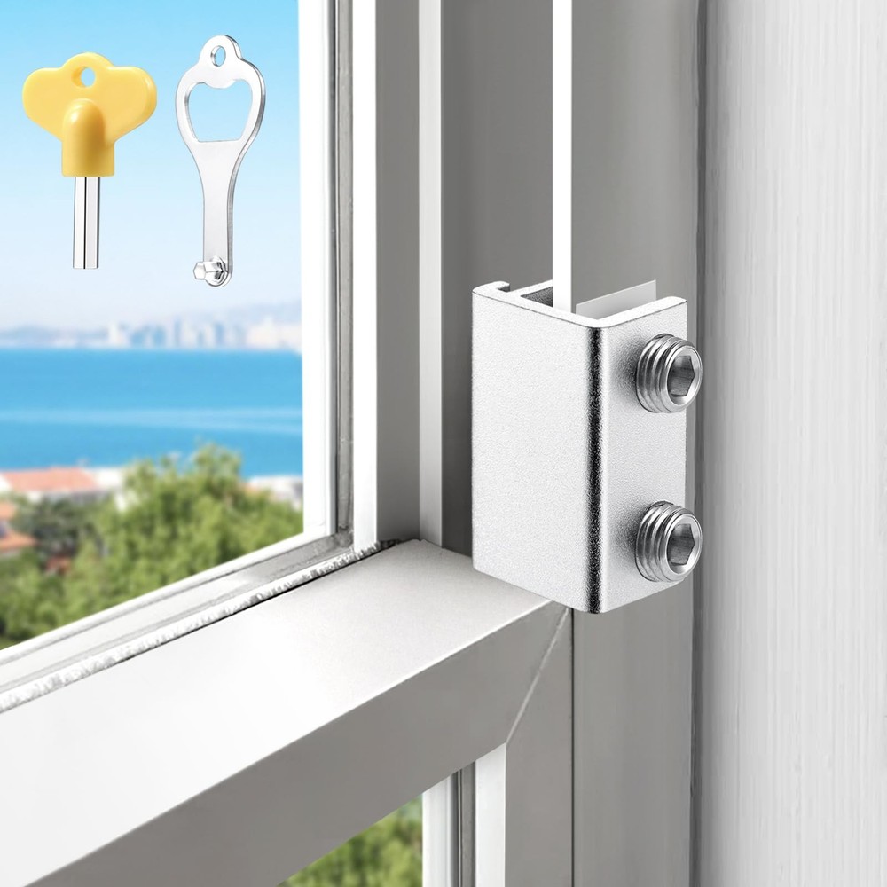 Sliding Window Locks 2 Sets Window Locks for Up and Down Windows and Horizont