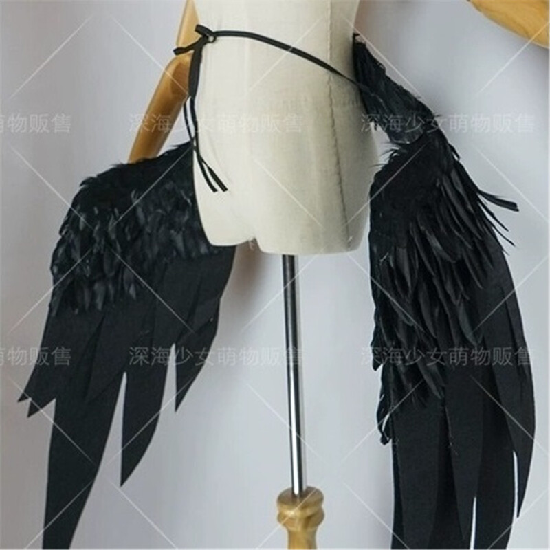 Anime Overlord Albedo Wings Foldable Cosplay Props Handmade Costume Accessories