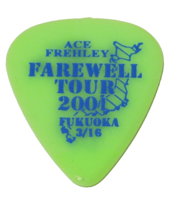 KISS ACE FREHLEY FAREWELL TOUR 2000-01 GUITAR PICK - FUKUOKA, JAPAN 3/16/2001
