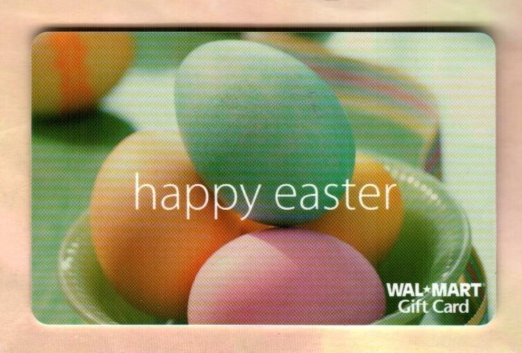 WALMART Happy Easter, Colored Eggs ( 2008 ) Gift Card ( $0 )