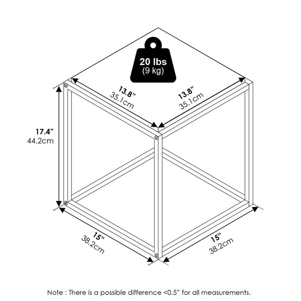 Pemberly Row Modern Stackable Shelf in 1-Tier in Solid White