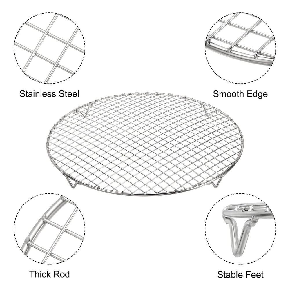 Round Cooking Rack 13 Inch Dia for Cooking Silver