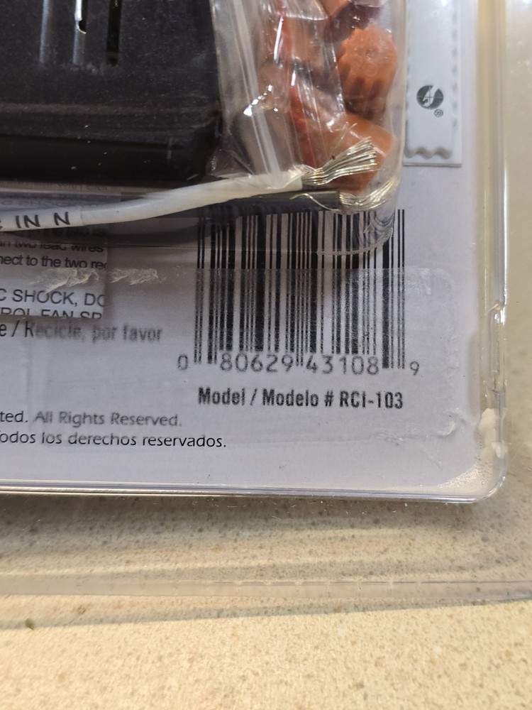 Litex RCI-103 Universal Remote Control with Three Speeds and Full Range Dimmer