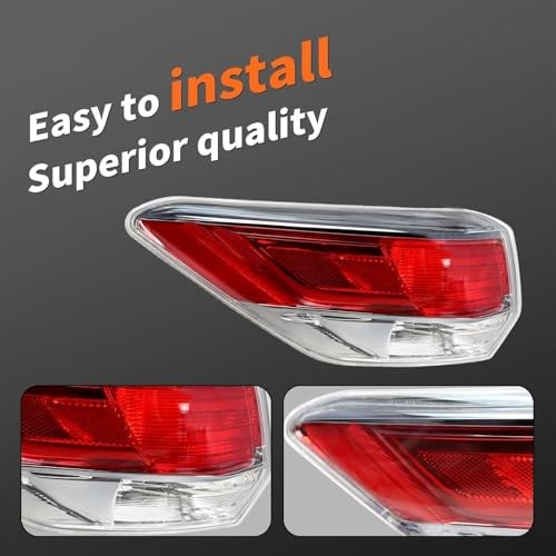 Outer Tail Light Driver Side Compatible with Highlander 2014 2015 2016 Left