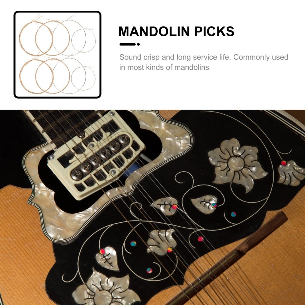 1 Set Mandolin Strings Mandolin Replacement Strings Stainless Steel mandolin