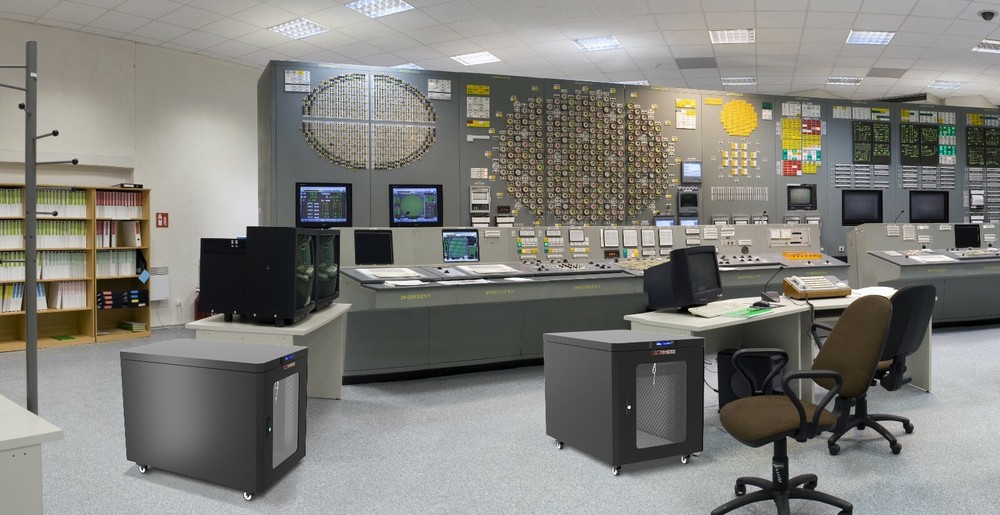 15U Sound proof Server Rack Cabinet Data Network - Cooling System - LCD Screen