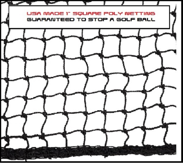 Golf Nets for golf cages and golf simulators. Golf Net panels and 4 sided nets