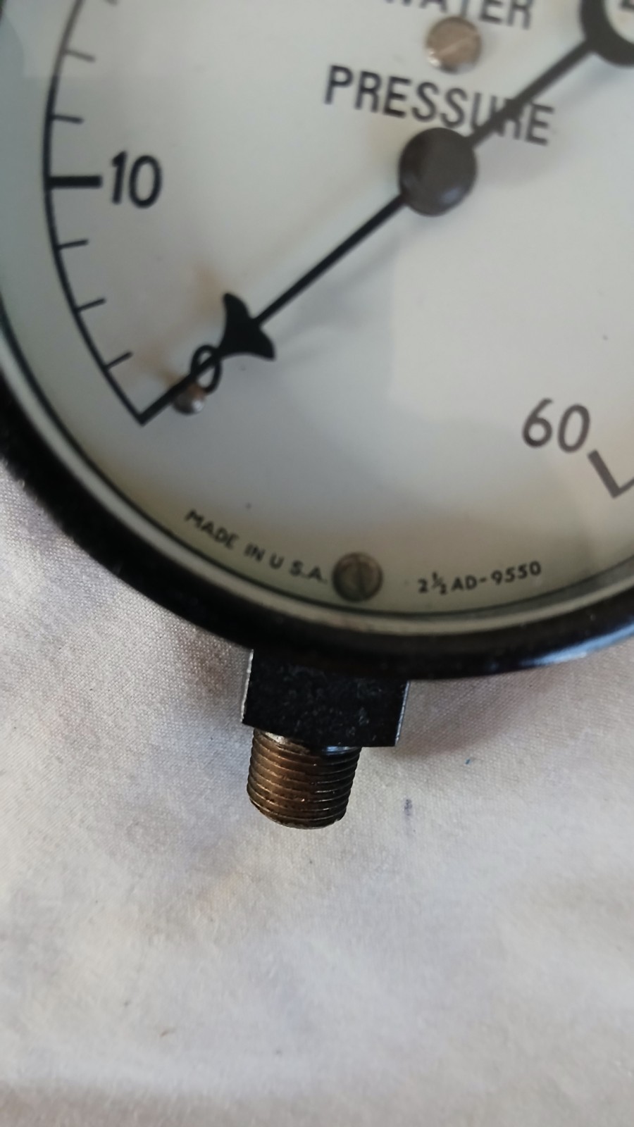 Vintage Water Pressure Gauge 0-60 "NOS" Military Surplus