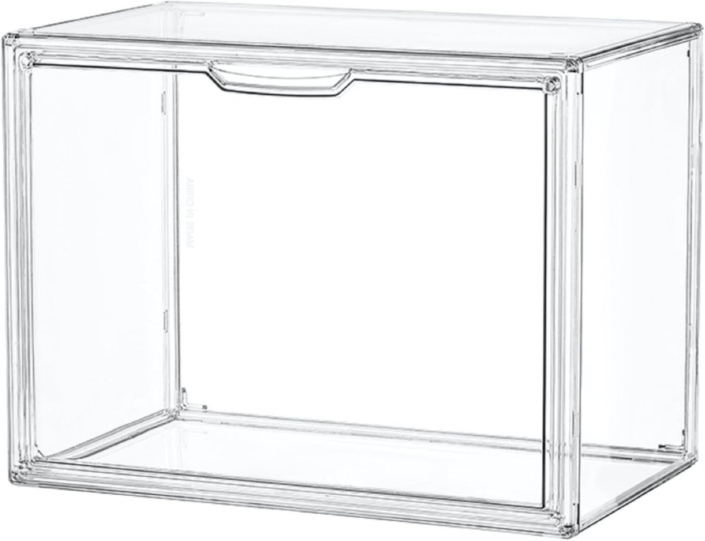 Large Capacity Stackable Acrylic Showcase - Secure Magnetic Lid for Collectibles
