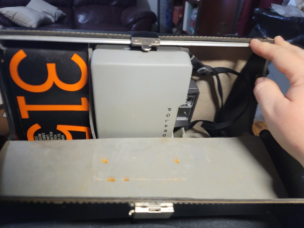 Polaroid 315 Land Camera, Original Case With Original Paperwork, Untested.