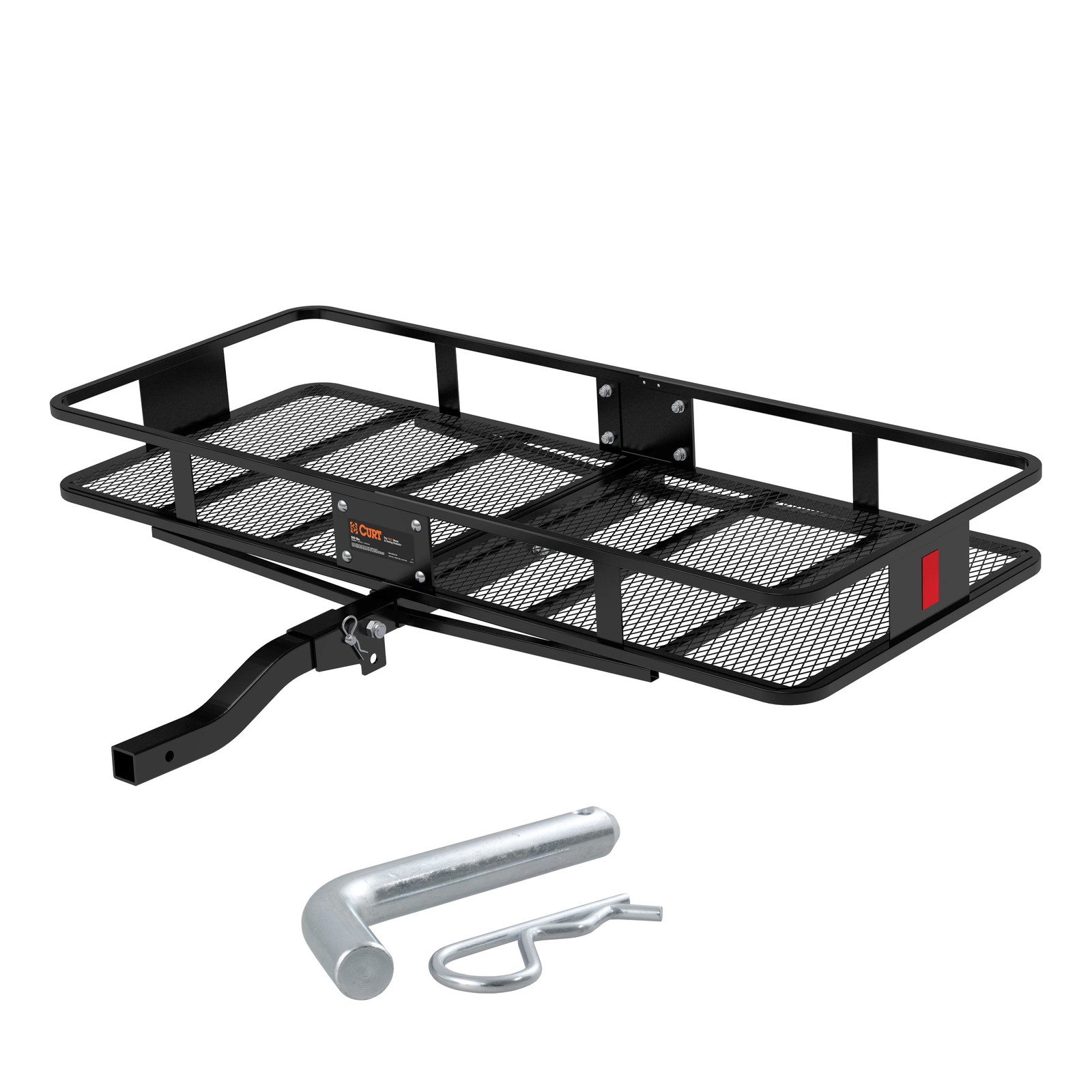 Trailer Hitch w/ Folding Cargo Basket Carrier CURT Class 3 2in Receiver - 13529