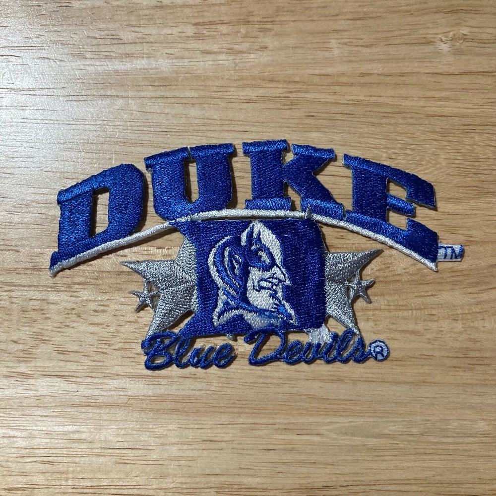 DUKE BLUE DEVILS Vintage Embroidered Iron-On 4.5" x 2.5" NCAA Patch