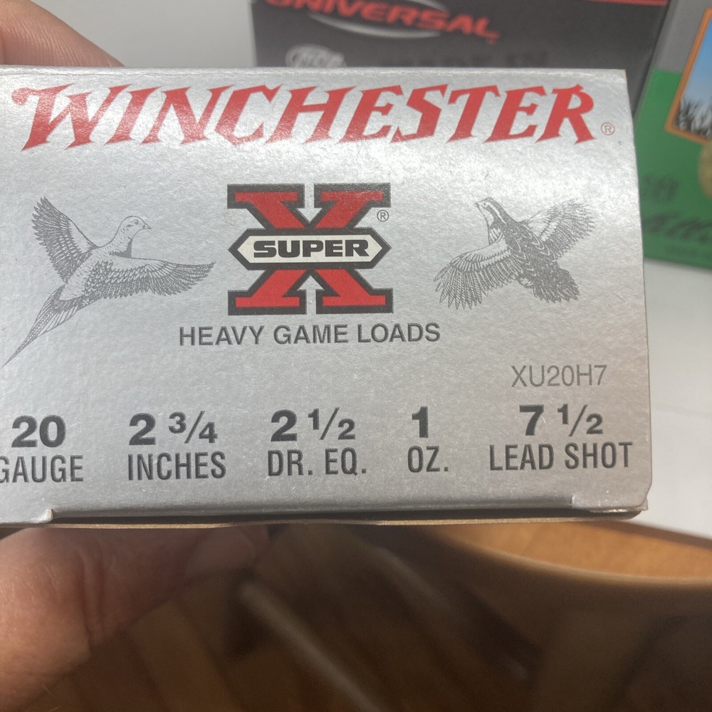 4 Empty Shotgun Shell Boxes, Target Load. Winchester * 3, Sellier & Bellot