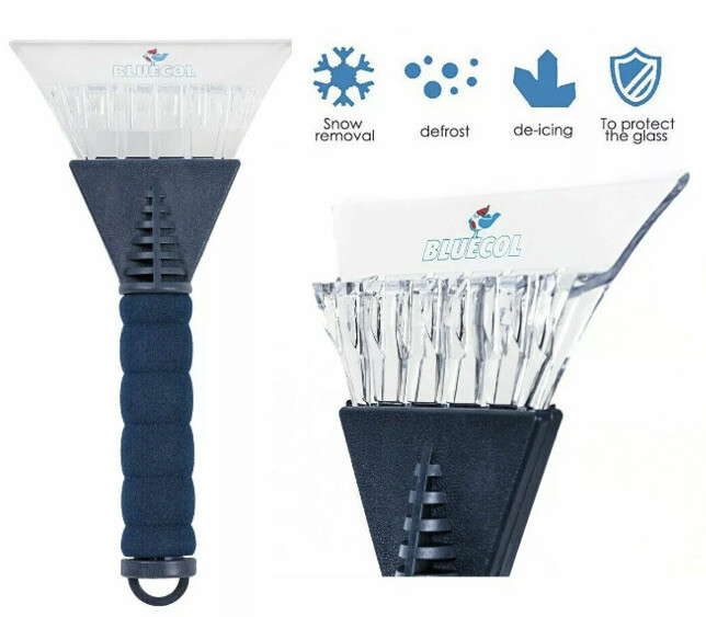 Ice Scraper With A Soft Handle.