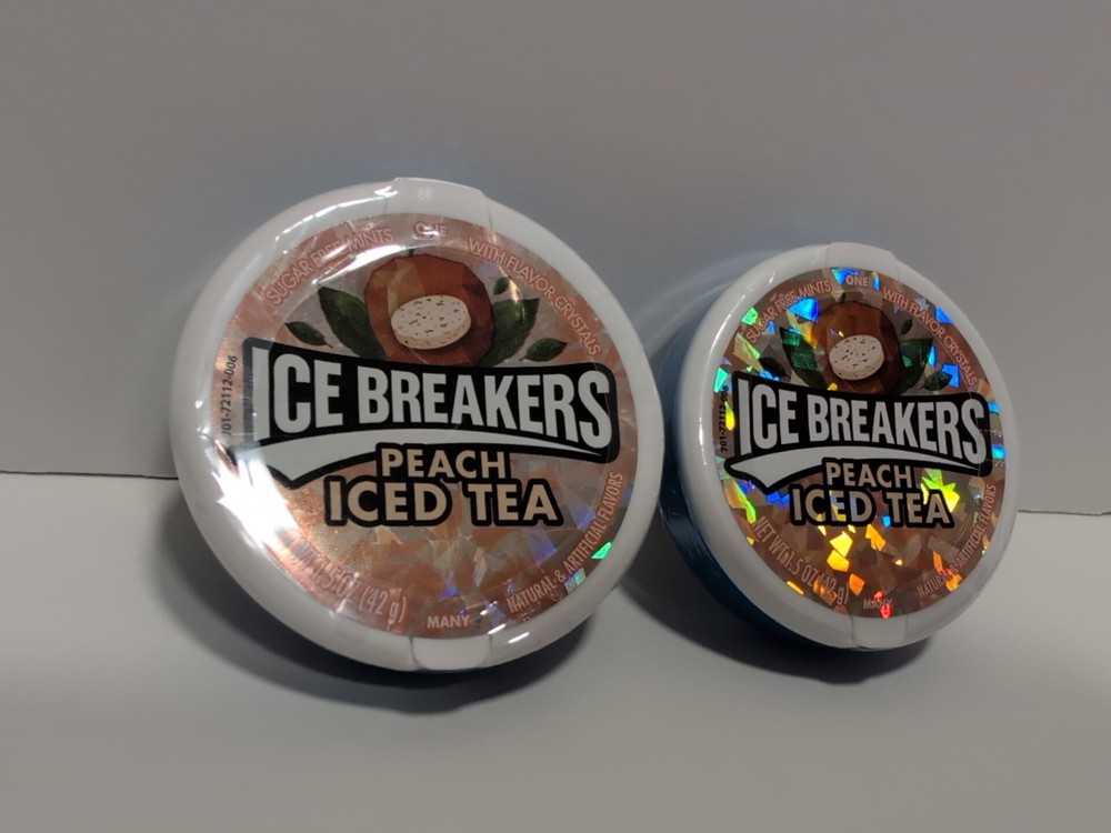 2 Pack Discontinued Ice Breakers Peach Iced Tea BB 05/21 Mints