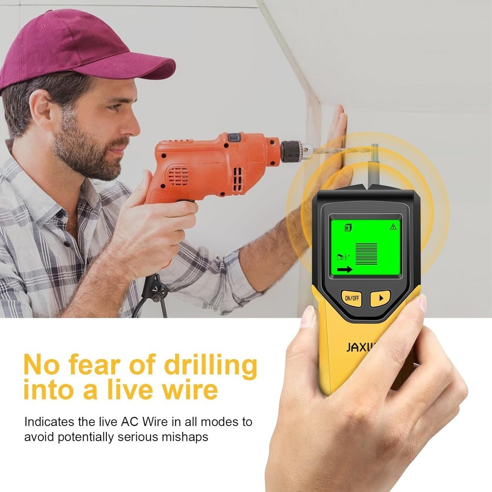 5-in-1 Stud Finder Wall Scanner with HD LCD Display - Precise Detection Tool