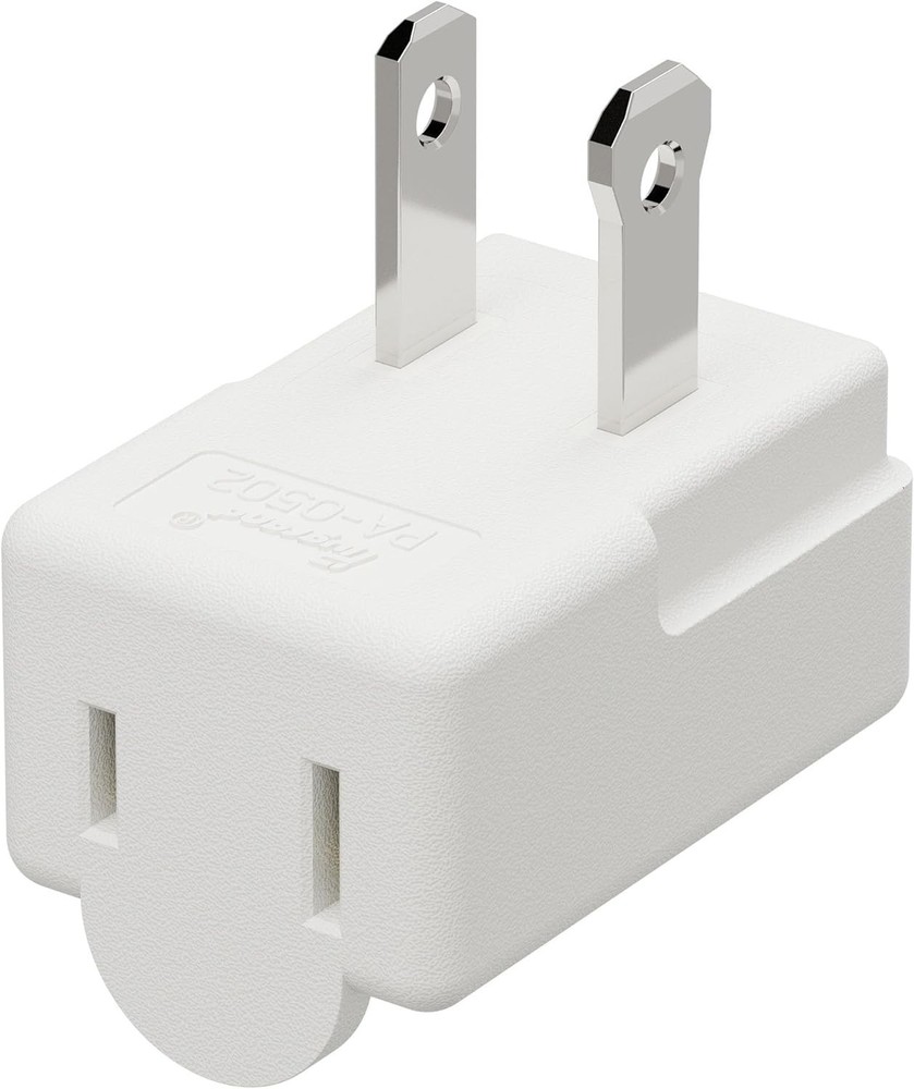 Polarized 2-Prong L Type Adapter, Vertical Right Angled Down Angle AC Adapter...