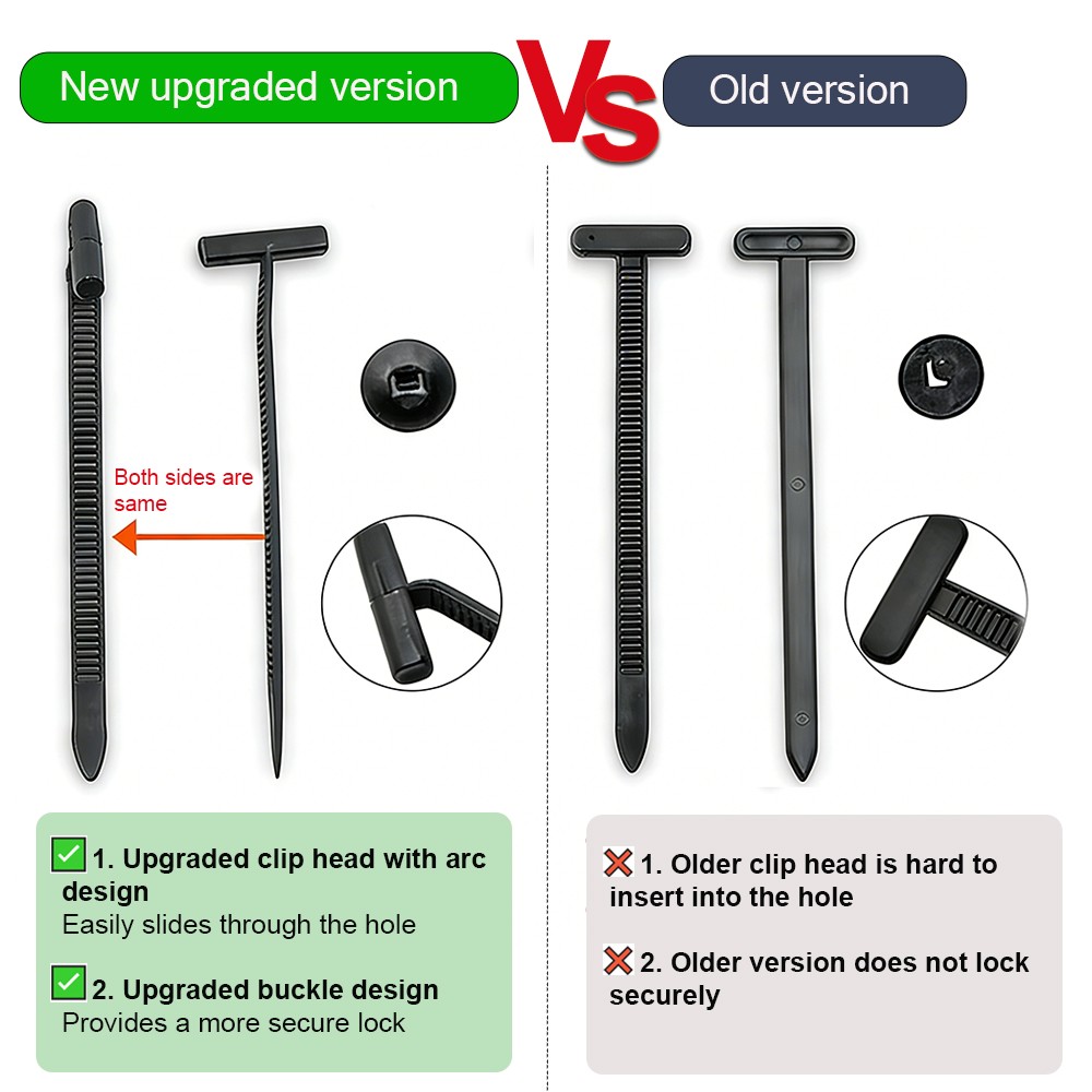 100PCS Reinforced through-bolt cable ties securing trunk fender mudguards Fixed