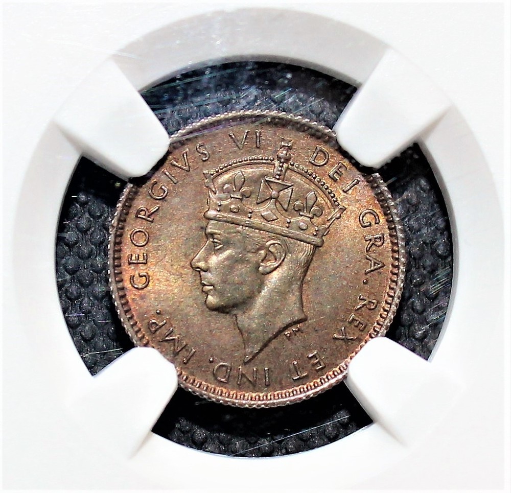 Newfoundland 5 Cents 1938 NGC Graded MS 63 Nice Toned