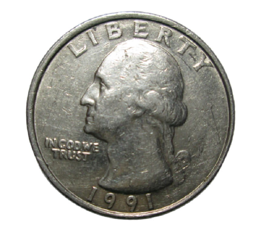 US VINTAGE WASHINGTON 1985 QUARTER-NO MINT MARK- UNIQUE ERROR