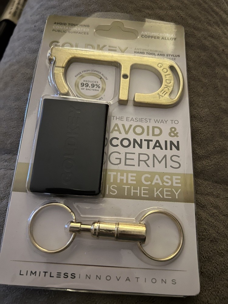 Gold Key Antimicrobial Hand Tool And Stylus & Containment Case