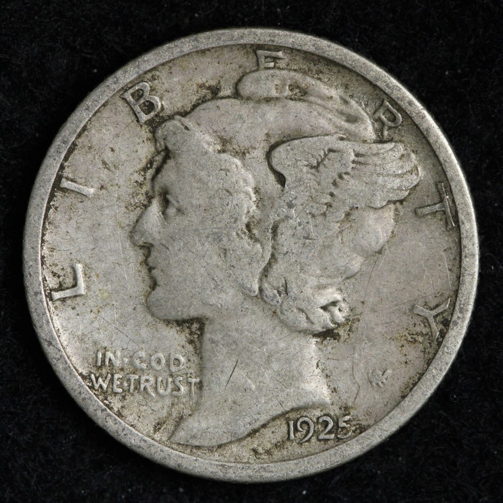 1925 Mercury Silver Dime CHOICE XF E346 SN