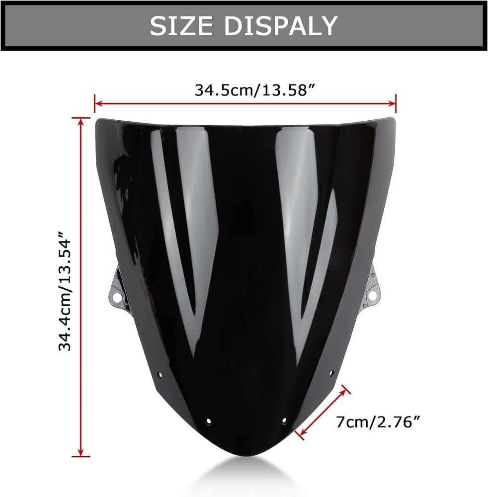 Zero Gravity Double Bubble Windscreen Dark Smoke #16-262-19 for Kawasaki
