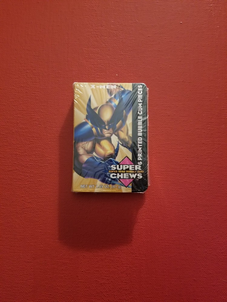 FLEER - MARVEL COMICS  X-MEN WOLVERINE BUBBLE GUM  SUPER CHEWS PACK  - SEALED