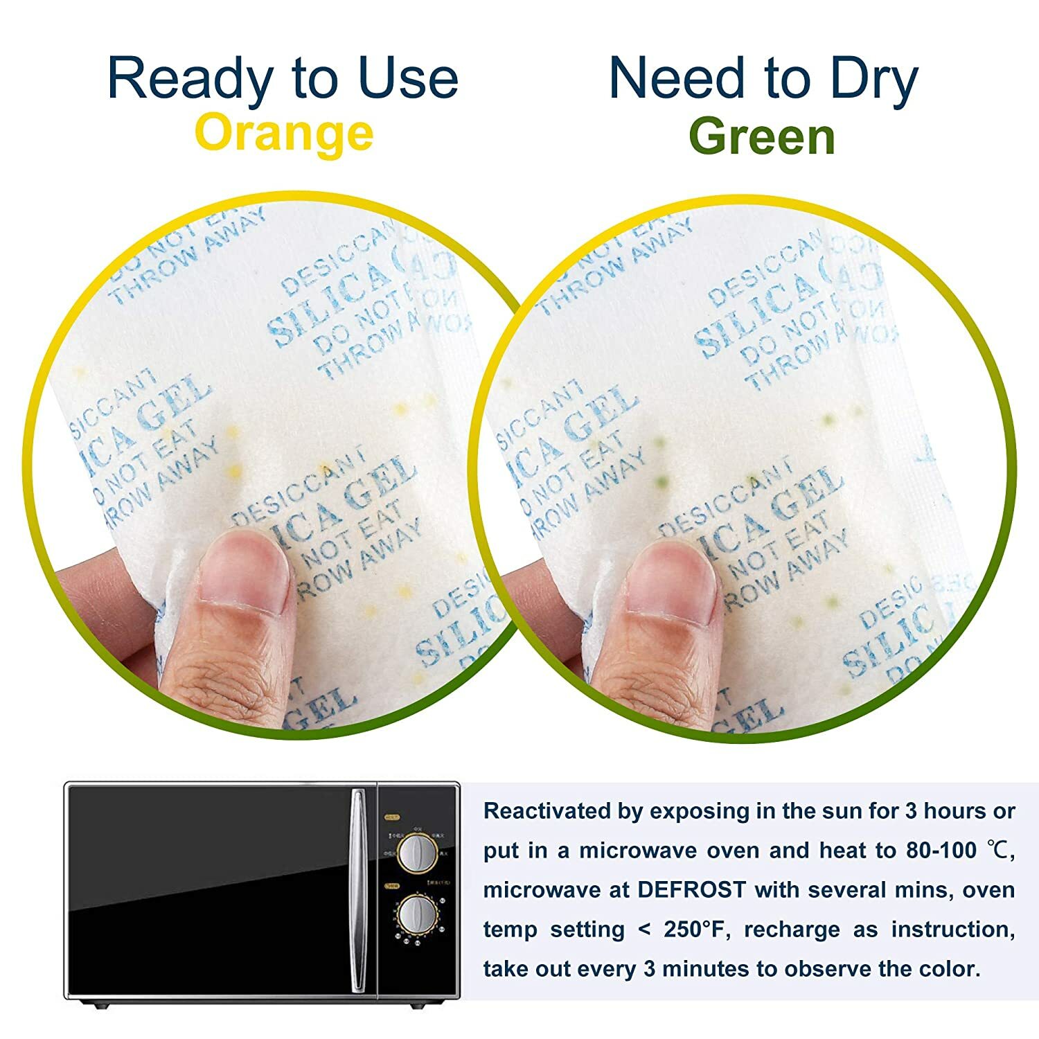 10 Gram Pack of 32 Silica Gel Packets Desiccant Dehumidifiers Moisture Absorber