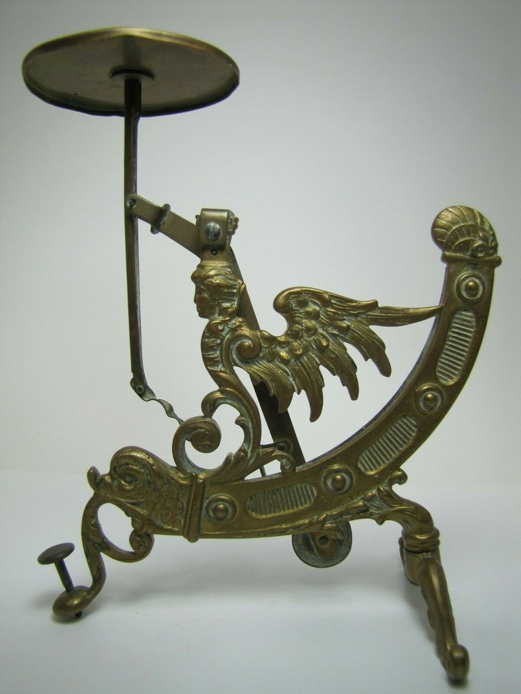 Winged Maiden Bust Dauphin Koi Devil Fish Antique Exquisite Bronze Postal Scale