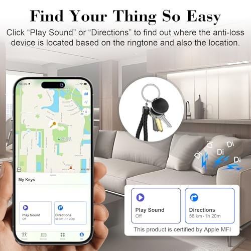 Air Tracker Tag, Smart Tag Bluetooth Tracker Works with Apple Find My White