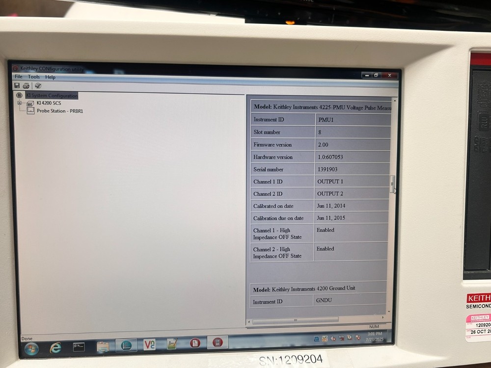 Keithley 4200-SCS Parameter Analyzer 4 SMU & 4225 RPM 4200 PreAmp Loaded Unit