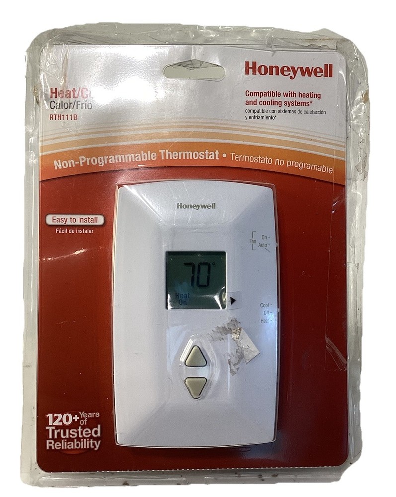 Honeywell RTH111B Vertical Non-programable Low Volt Thermostat New Open Box