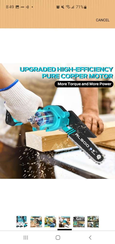 RLSOO Mini Electric Chainsaw