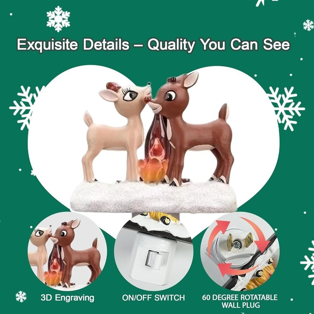 1 PCS Halloween Decorations, Elk socket night light, 3D Sculpture NEW