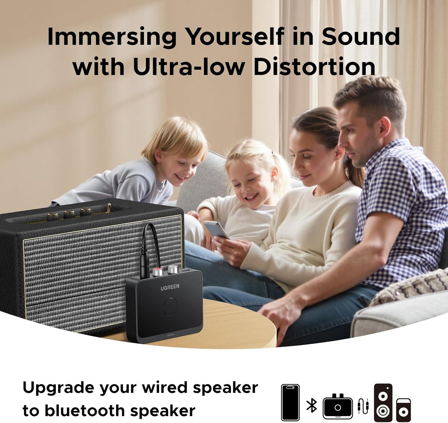 Bluetooth 6.0 Receiver with LDAC, Hi-Res Wireless Audio Adapter with Low Latency