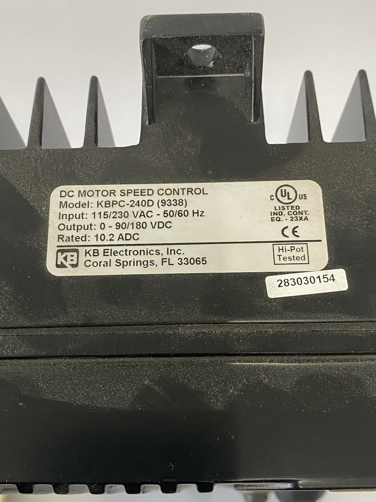 KB Electronics KBPC-240D 9338 Adjustable DC Motor Speed Controller 0-90/180VDC