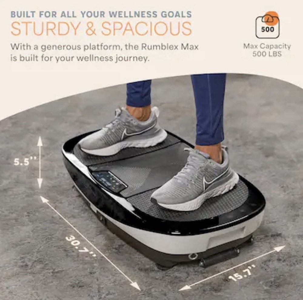 LifePro Rumblex Max Vibration Plate Exercise Machine with Loop Resistance Bands