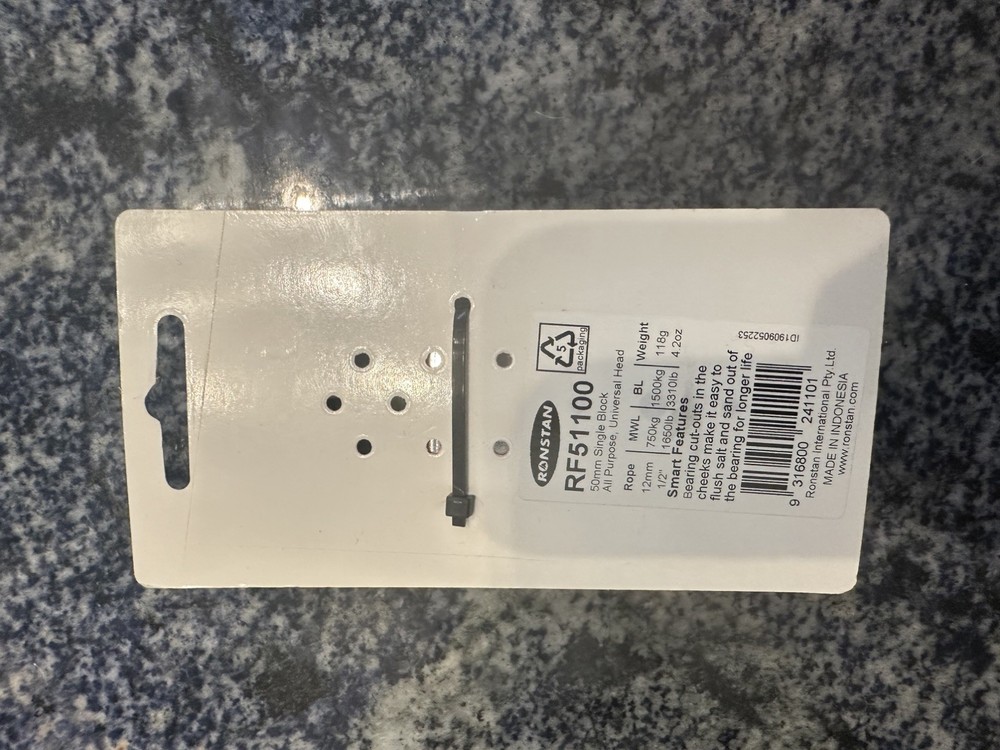 Ronstan Rf51100 Series 50 All Purpose Block Single Universal Head