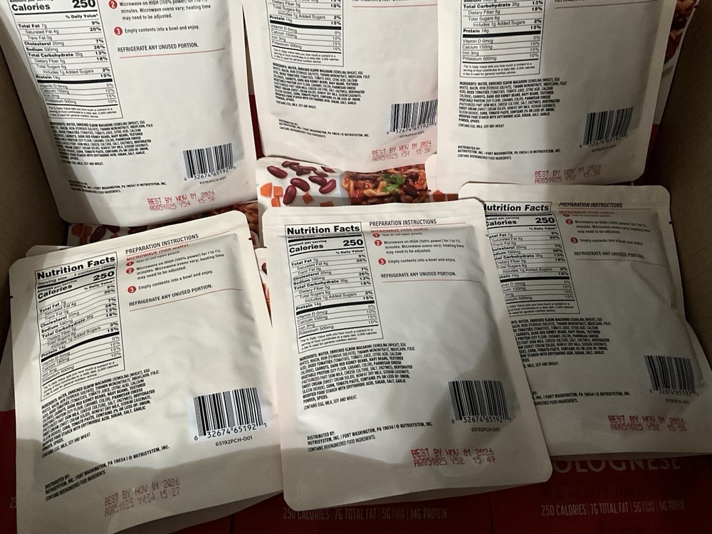 Nutrisystem BEAN BOLOGNESE 20 Ct