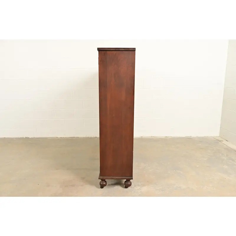 Berkey & Gay Antique Victorian Mahogany Triple Bookcase or, Circa 1890s