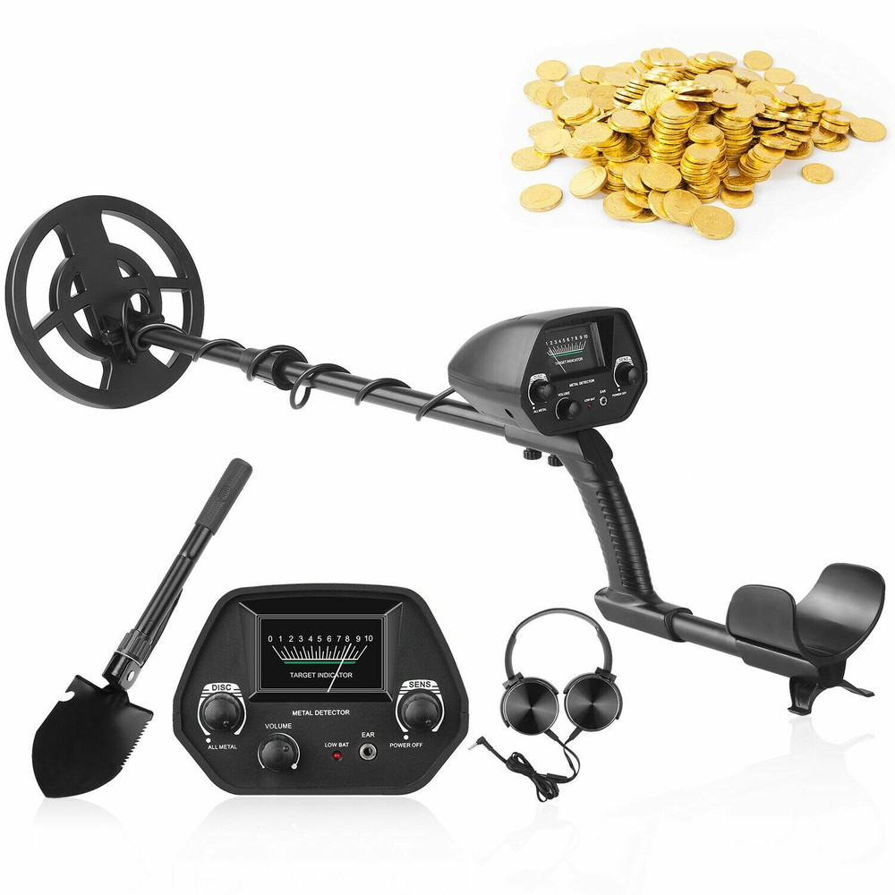 LCD Metal Detector Kit Deep Sensitive Gold Digger Hunter Search Waterproof Coil