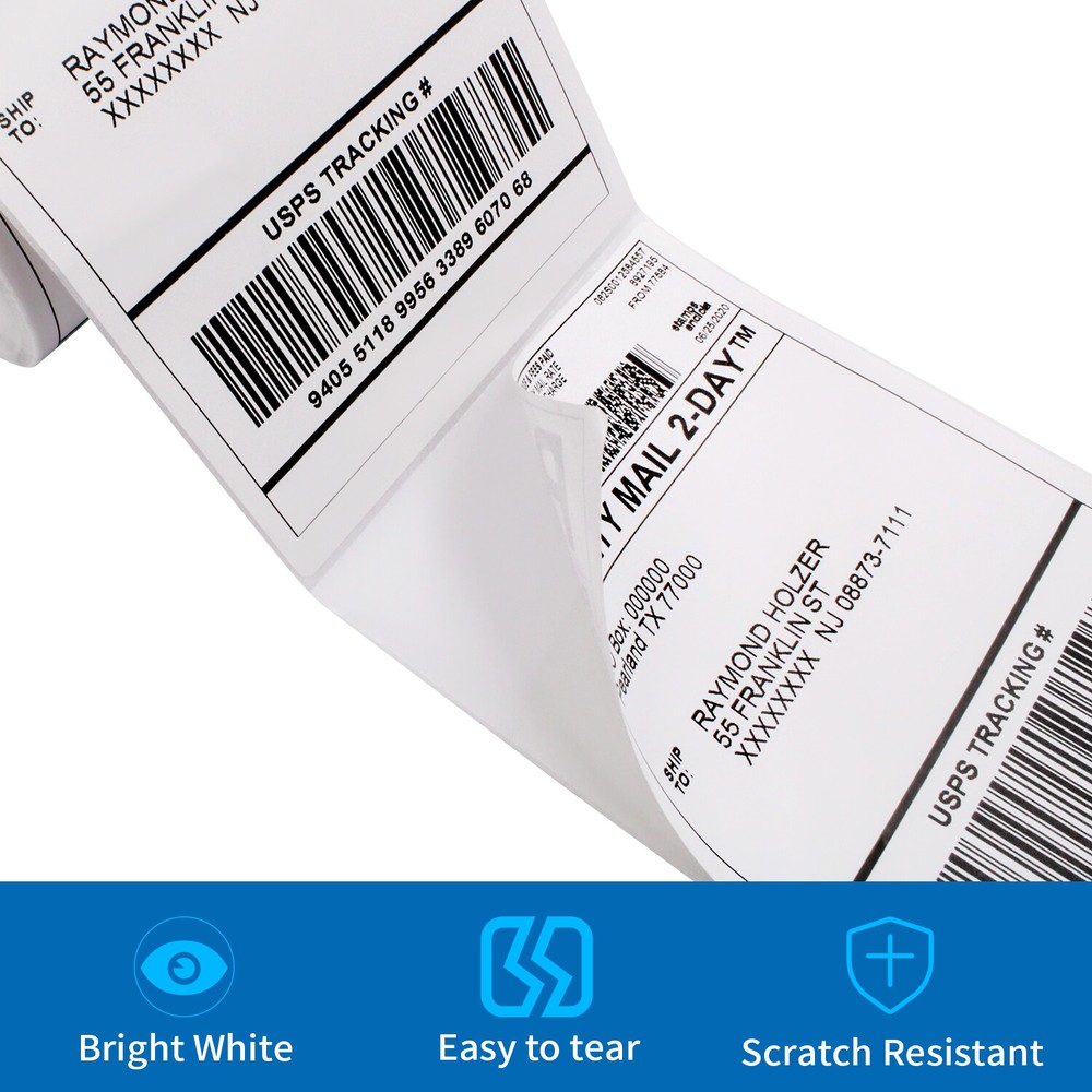 Shipping Label Printer Direct Thermal Barcode USB printer With 6 Rolls labels