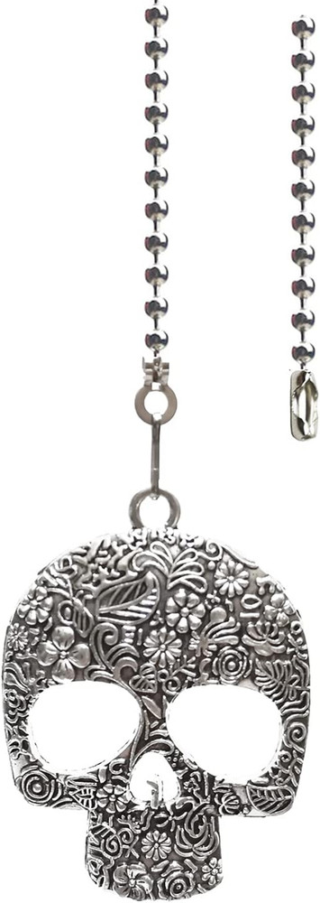 12 Inch Ceiling Fan Pull Chain with Vintage Skull Charm - Fan Pull Chain Extensi