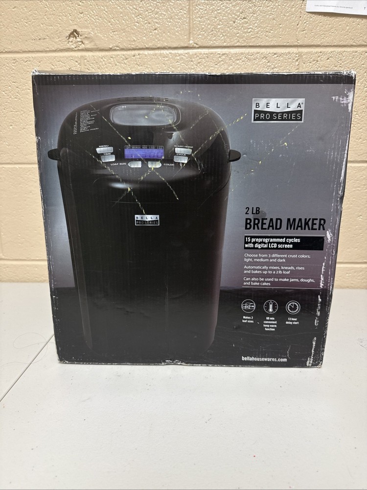 Bella Pro Series - 2-lb. Bread Maker - Black NEW