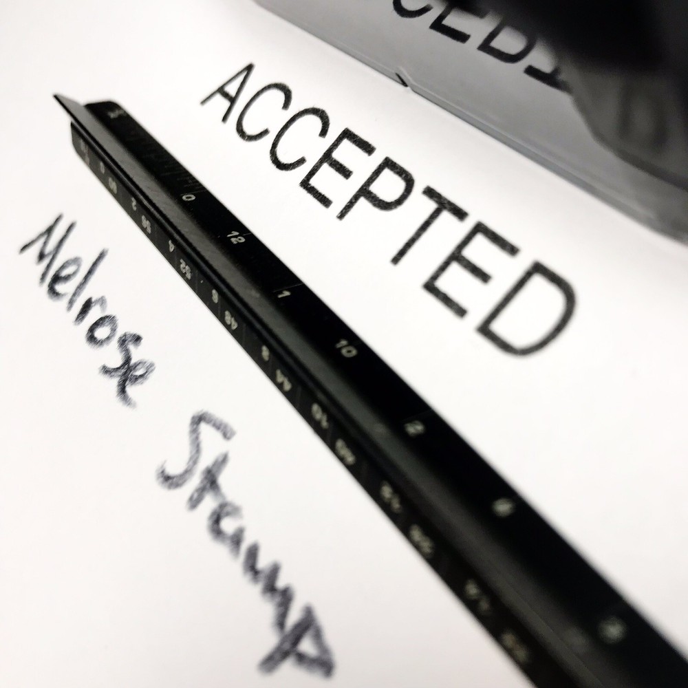 Accepted Rubber Stamp Black Ink Self Inking Ideal 4913